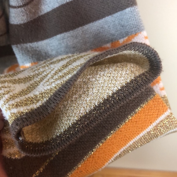 Young Threads Long Gray Striped Cardigan Sweater - Size Large - Picture 7 of 9